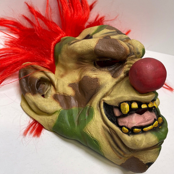 Paper Magic Studios Crazy Evil Clown Camo Scary Halloween Latex Mask 2006 - Picture 3 of 7
